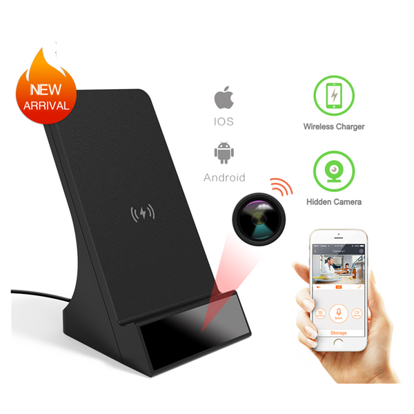 1080P HD WiFi  Surveillance Wireless Phone Charger Camera Motion Activated Security Live View