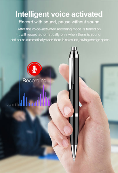 Voice Activated Slim Digital Audio Recorder | Long 20 Hour Battery Life | Date & Time Stamp | Recording Device