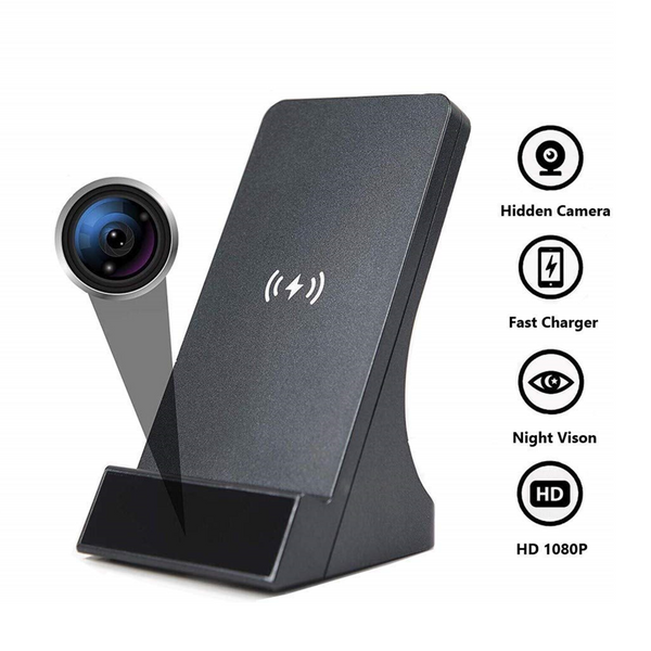 1080P HD WiFi  Surveillance Wireless Phone Charger Camera Motion Activated Security Live View