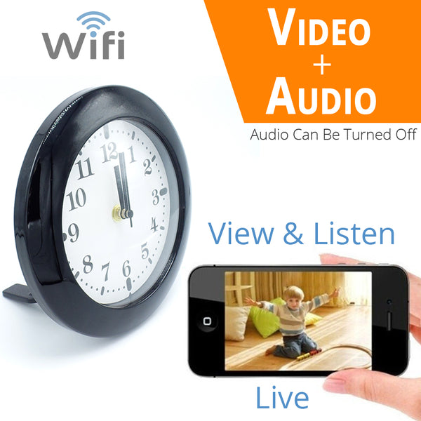 1080P HD WiFi Surveillance Camera | Clock Camera | Motion Activated | Live View
